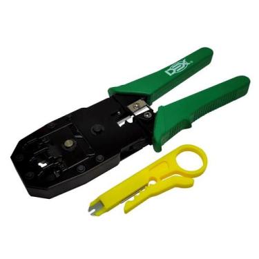 Imagem de Alicate Crimpador RJ45 RJ12 RJ11 c/ Decapador Dex HT-315