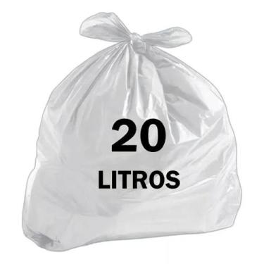 Imagem de Saco de Lixo Ecológico Branco 20 Litros com 100 unidades - Casa Limpa