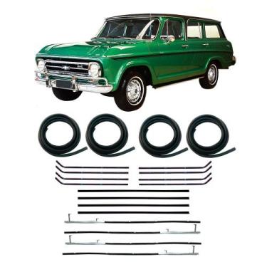 Imagem de Kit Borracha Porta Canaleta Pestana A10 C10 D10 4 P Veraneio - Superce