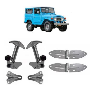 Imagem de Kit Fechadura Dobradiça Capô Toyota Bandeirante 1980 A 2001 - Supercen