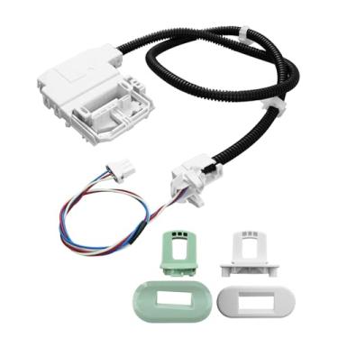 Imagem de Trava da tampa da arruela e chicote de fios e chicote de fios aptos para GE Hotpoint, substitui WH08X32697 WH01X27954 WH08X31577 WH01X24114 WH01X26114 15mA Interruptor de substituição