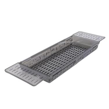 Imagem de Bandeja de Banheira, Bandeja de Banho Expansível para Banheira, Bandeja de Plástico para Banheira, Prateleira de Banho de Drenagem Bandeja de Caddy para Livro, Vinho, Telefone