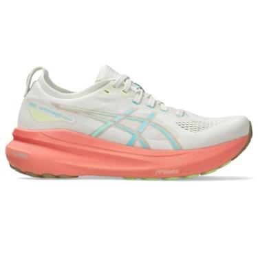Imagem de ASICS Tênis de corrida feminino Gel-Kayano 31, Vidoeiro/Energy Aqua, 36