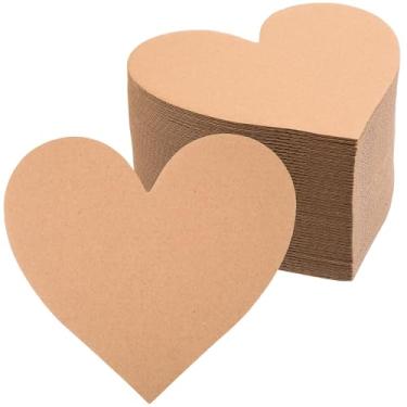 Imagem de MixTeach 50 peças de folhas de papelão ondulado coração 2 mm de espessura recortes de papel coração embalagem plana almofadas de papelão para casamento, projetos de arte faça você mesmo, festival, dia