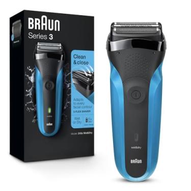 Imagem de Braun Barbeador elétrico masculino, barbeador elétrico série 3 310s, recarregável, molhado e seco