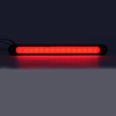 Imagem de Ourbest Barra de luz traseira de freio LED universal de 25,4 cm, 15 LEDs, conjunto de terceira parada, faixa de freio de 12 V, 24 volts, luz de identificação para caminhões de carro, trailer