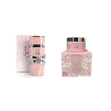Imagem de Kit Combo Perfume_Yara_ Rosa 100ml Original + Hidratante_Yara_ Isabelle La Belle 200g
