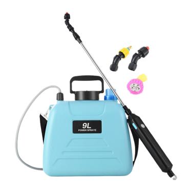 Imagem de Generic Pulverizador elétrico de jardim com bocais de névoa frasco de spray pode portátil jardarding sprayer de pátio de água pulverizador de água para, 9l Blue 27x32cm