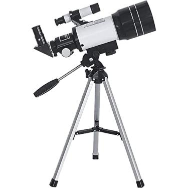 Imagem de CUTPOIY Telescópio para astronomia crianças adultos iniciantes, telescópio refrator rápido para astronomia 70 mm abertura 400 mm telescópio astronômico viagem com tripé