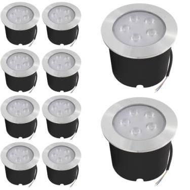 Imagem de Kit 20x Balizador Blindado Piso Solo Externo Led Embutir 5w 3000K Bivolt