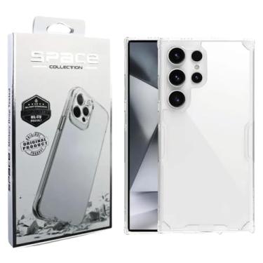 Imagem de Capa Capinha Clear Case Space Compatível Samsung Galaxy S24 Ultra Rígida Anti Amarelamento Resistente