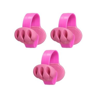 Imagem de PATIKIL Clipes de cabo, 3 peças organizador de cabos de mesa para cabos, carregador de telefone, cabos USB, mesa de cabeceira, casa, escritório, carro, rosa vermelha