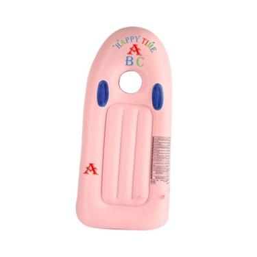 Imagem de UGPLM Crianças Infláveis ​​Surfboard Surf Surf Body Board, com alças, portáteis e infláveis ​​de água da piscina flutuando para a festa de verão da piscina, Rosa