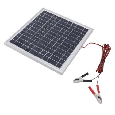 Imagem de Clipes de Bateria Vermelha e Preta 50W Painel Solar Portátil para Caminhada para Trailers, Placa de Silício Monocristalino
