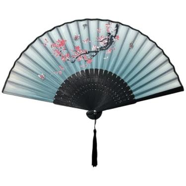 Imagem de Leque De Mão Japonês Bambu Madeira Tecido(Caramelo Sakura)