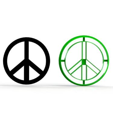 Imagem de Cortador Paz e Amor Tamanho 7cm