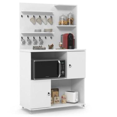 Imagem de Armário Multiuso 2 Portas Cantinho Do Café Aconchego Branco - Patrimar