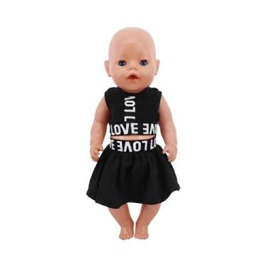 Imagem de Roupas De Boneca De Pelúcia Preta, Capa De Chuva Para Boneca De 43cm, 