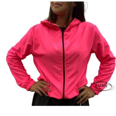 Imagem de Blusa de Frio Corta Vento Ferminina Agasalho Jaqueta Neon Tendencia Bl