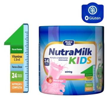 Imagem de Melhor Suplemento Alimentar em pó infantil NutraMilk Kids, Rico em Vit