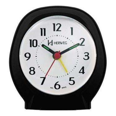 Imagem de Relogio despertador herweg 2634-034 preto, Preto
