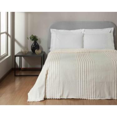Imagem de Manta Cobertor Zurique Toronto 280 Gr/m² Alta Gramatura Macio e Quente (OFFWHITE(TORONTO), Casal)