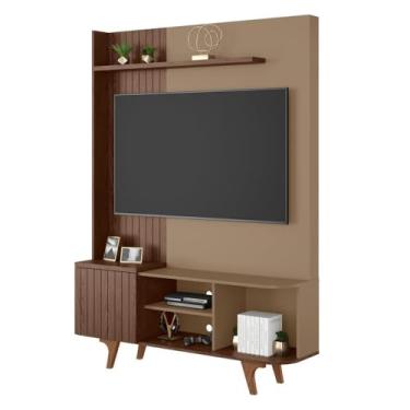 Imagem de Home Estante Rack Corumbau Para Tv até 55 Polegadas Fendi/carvalho
