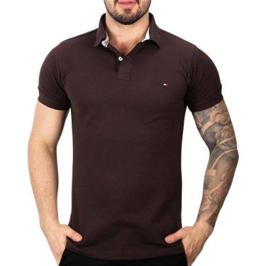 Imagem de Camisa Polo Tommy Hilfiger Marrom-Masculino