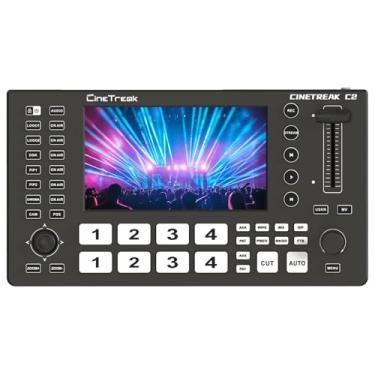Imagem de Cinetreak C2 5.5in Video Switcher with PTZ Control - 4 HDMI Inputs, RTMPS/NDI Live Streaming, Recording & Playback, Vertical Mode, Conference Display