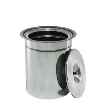 Imagem de Lixeira embutir inox 8 litros para pias e churrasqueiras não enferruja