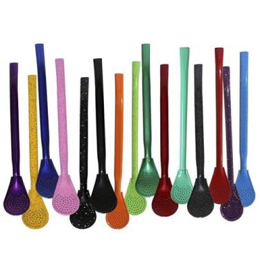 Imagem de Atacado 12 Bombas Metal Color Terere Exclusiva 19cm Avulsas - Gastrobe