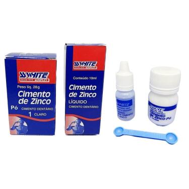 Imagem de Kit Cimento Fosfato De Zinco Pó 28G + Líquido 10Ml - Sswhite
