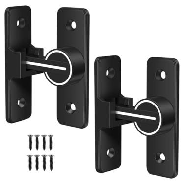 Imagem de Fechadura de porta dobrável 90/180 graus porta de celeiro engrossada antiferrugem trava ferrolho para porta banheiro garagem quarto galpão armário celeiro segurança doméstica fechadura de porta