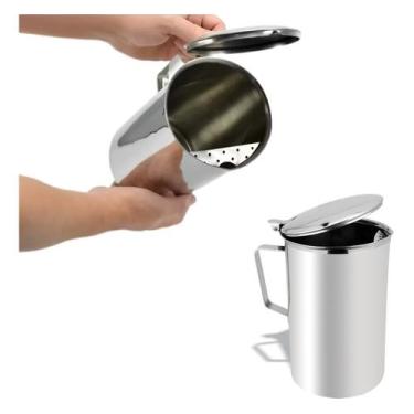 Imagem de Jarra Inox 2l De Suco Com Aparador De Gelo Refrigerante Água Caldo de 