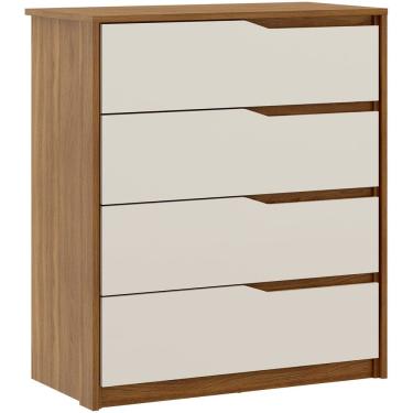 Imagem de Comoda 04 Gavetas Corrediças Telescopicas Atria Amendola Touch Off White Demartez