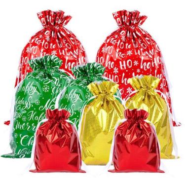Imagem de Sacolas de presente joycraft, 20 peças, conjunto de cordão de alumínio