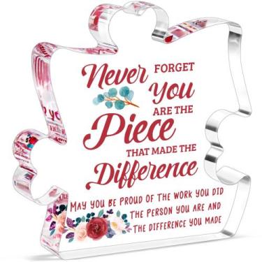 Imagem de Placa de aposentadoria em acrílico BDAyption 12x12x1,5 cm Presente de 