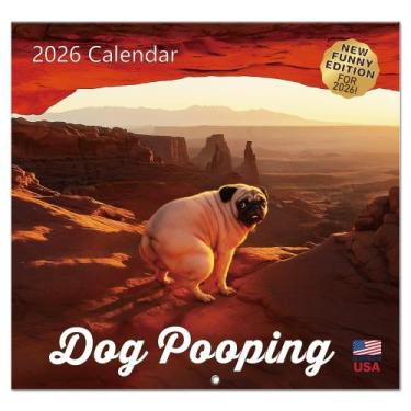 Imagem de Calendario Perros Haciendo Caca HiFulerr 2026 30x30 cm Regalo Divertid