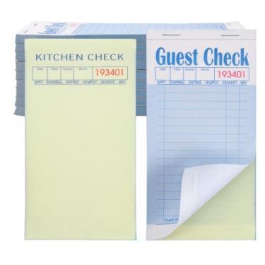 Imagem de Guest Check Books ESSENTIAL 500 Sheets 10 livros 3,5x6,7 pol