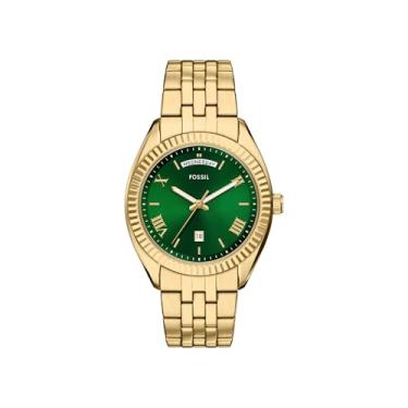 Imagem de Fossil Relógio masculino Campbell de aço inoxidável dourado com três ponteiros (modelo: FS6142)
