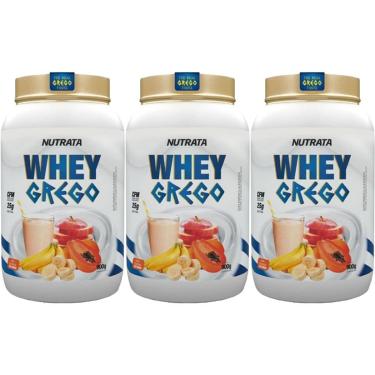 Imagem de Kit 3X Whey Grego - 900g Vitamina de Frutas - Nutrata-Masculino