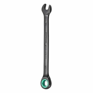 Imagem de HARFINGTON Chave de combinação de catraca 10 mm métrica 12 pontos CR-V eletroforese alongamento caixa dupla chave catraca com 72 dentes 5° Swing Industrial Grade Spanner