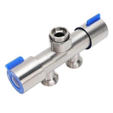 Imagem de Generic Divisor de Mangueira de Jardim Em Aço Inoxidável 304 1 Entrada 2 Saídas para Cozinha, Torneira Externa - Design Robusto e Multifuncional - Ideal para Tubos de Chuveiro, Máquinas de Lavar Louça