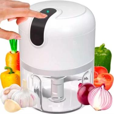 Imagem de Mini Processador de Alimentos Recarregável USB 3 Lâminas Elétrico Bivo