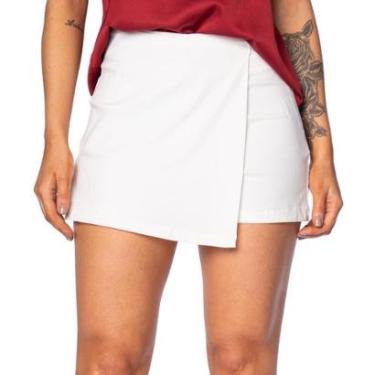 Imagem de Short Saia The Style Box em Bengaline Branco-Feminino