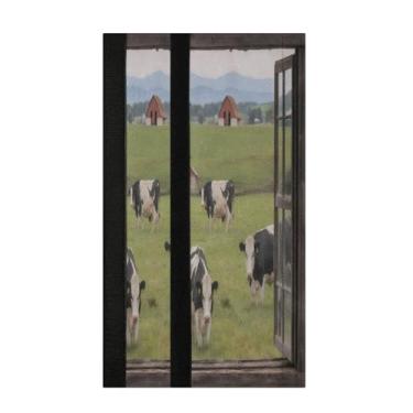 Imagem de Burbuja Conjunto de 2 capas de maçanetas de porta de geladeira para vacas, forno, micro-ondas, lavável, antiderrapante, 35,5 x 14 cm