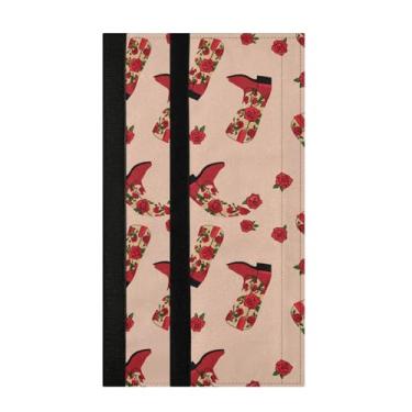 Imagem de Burbuja Conjunto de 2 capas de maçaneta de porta de refrigerador de botas de caubói, laváveis, forno, micro-ondas, antiderrapante, 35,5 x 14 cm