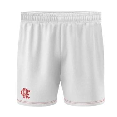 Imagem de Bermuda Braziline Flamengo Brotar Infantil, Branco, 14