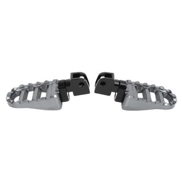 Imagem de Estink Suportes de Pés Dianteiros para Moto, Liga de Alumínio CNC 6063 de Substituição para Meteor 350 e Classic 350, Com Design Antiderrapante de 12 Dentes e Plataforma Mais Larga (GREY)