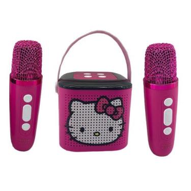 Imagem de Caixa de Som Bluetooth Karaokê Infantil Hello Kitty